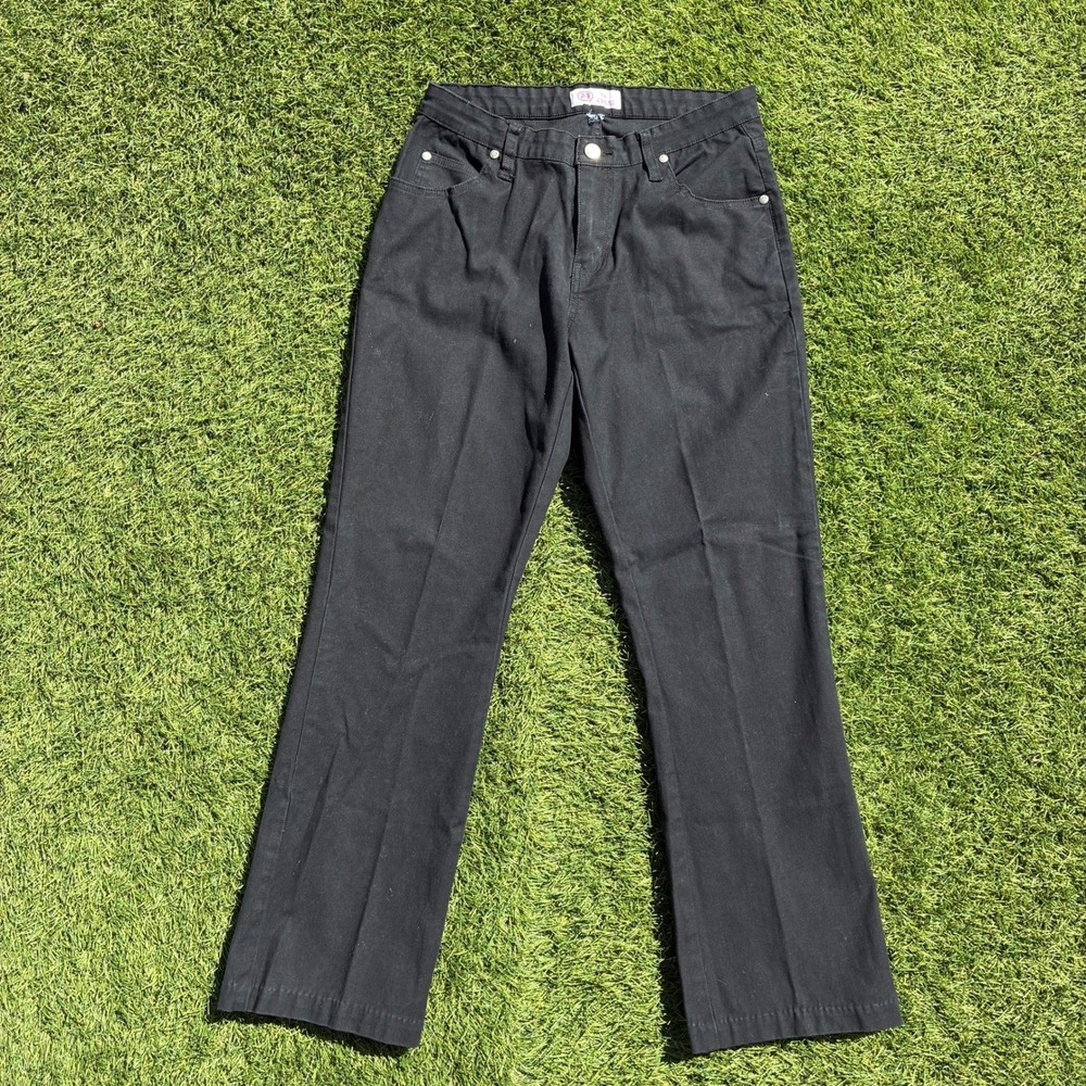 Vintage AJ Jeans Women's Size 11 28x27 Black Denim Pants Y2K 90s